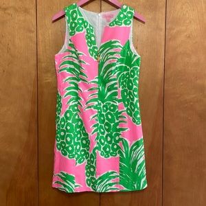 Lilly Pulitzer Pink and Green Pineapple Dress - Size 6
